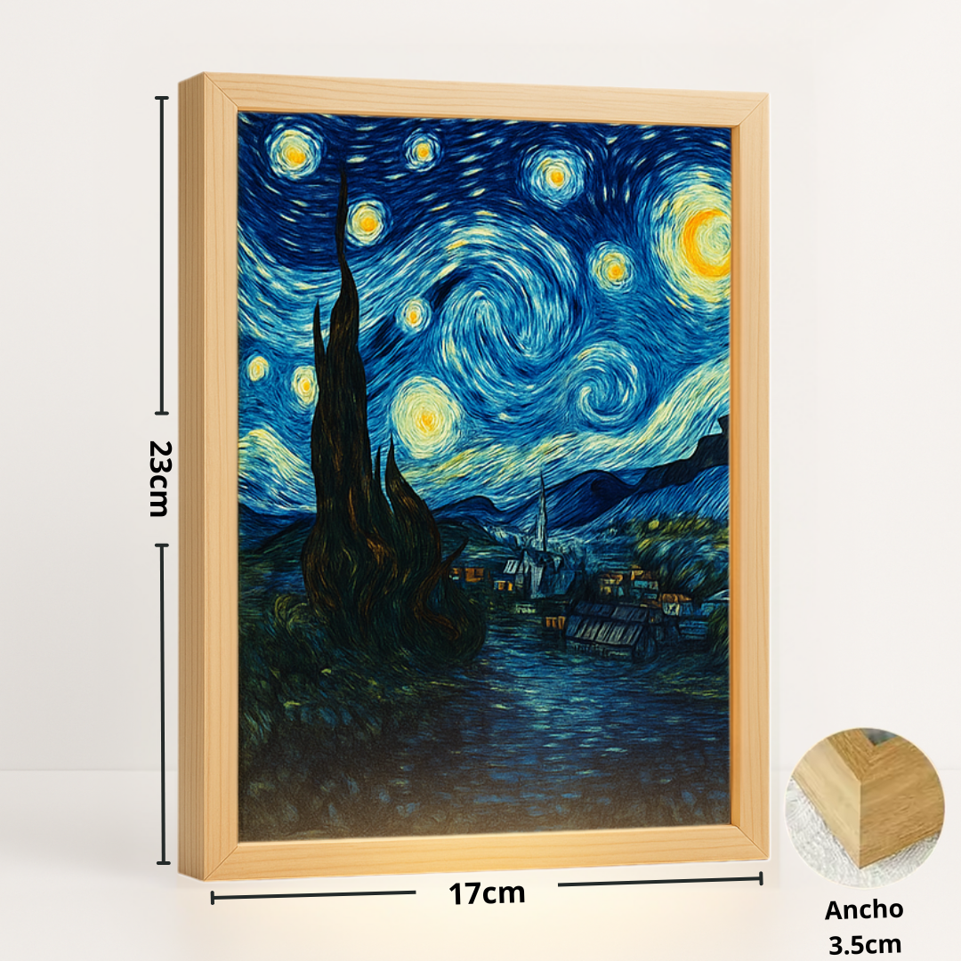 CUADRO VAN GOGH CON LUZ