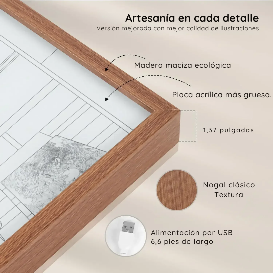 CUADRO VAN GOGH CON LUZ