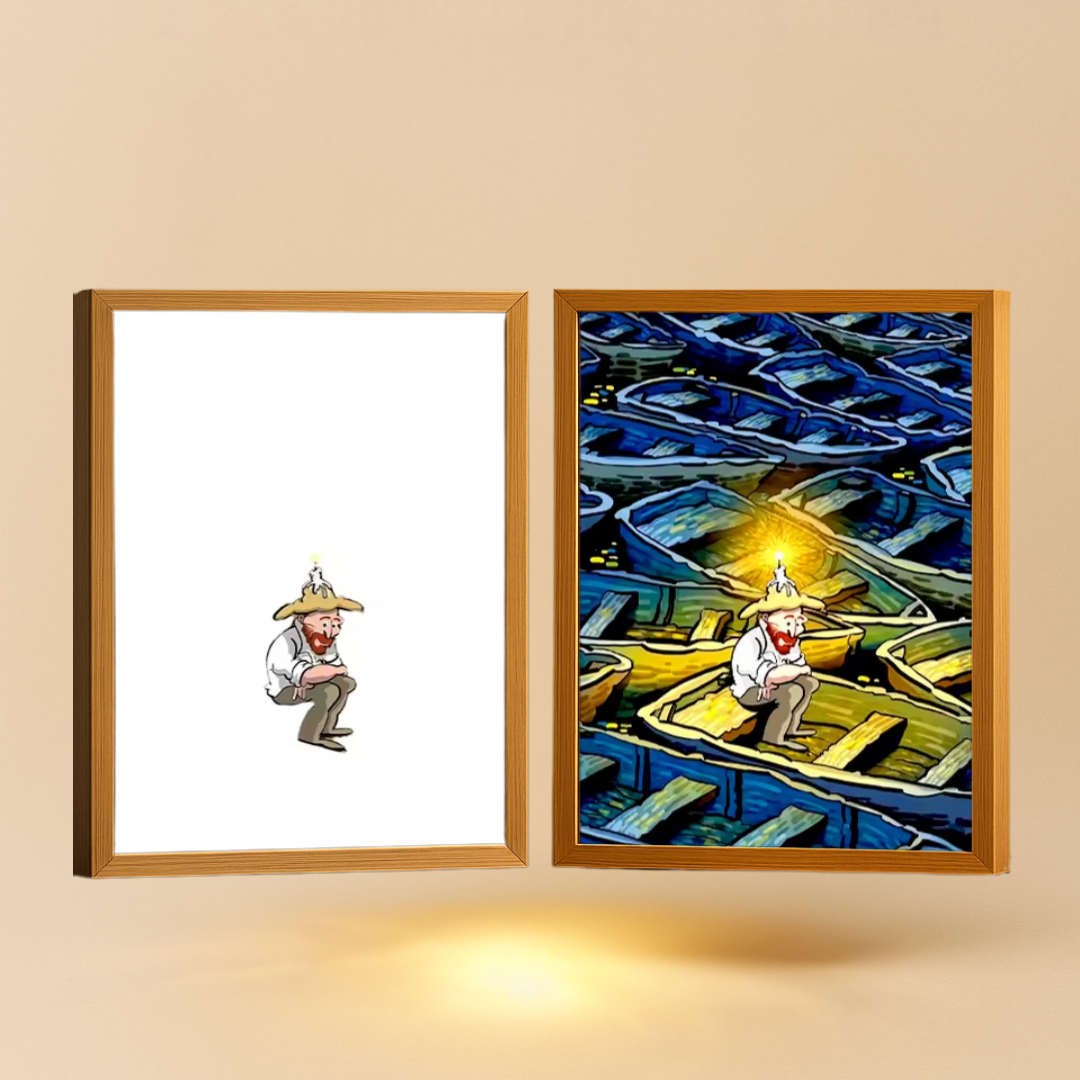 CUADRO VAN GOGH CON LUZ