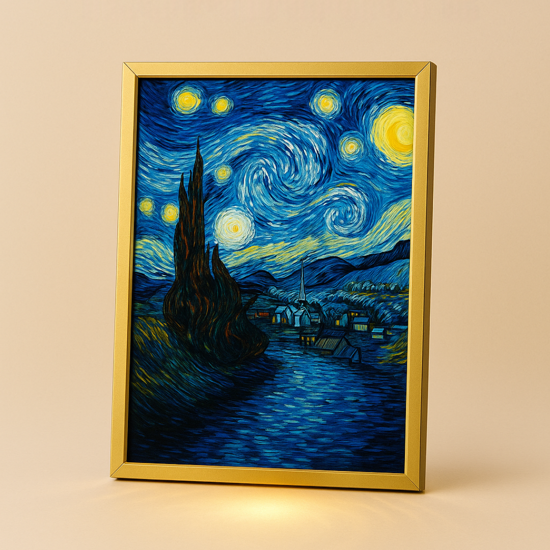 CUADRO VAN GOGH CON LUZ