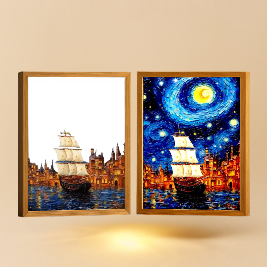 CUADRO VAN GOGH CON LUZ